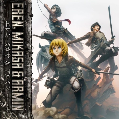 Eren, Mikasa, & Armin Attack on Titan Ultimate Premium Masterline Statue by Prime 1 Studio